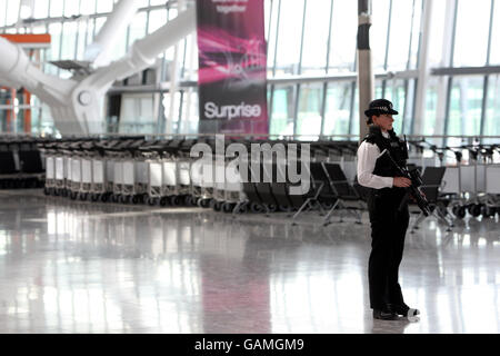 Heathrow Terminal Stockfoto