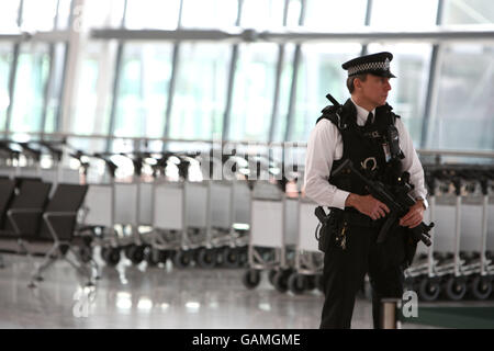 Heathrow Terminal Stockfoto