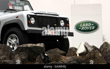 Jaguar und Land Rover Verkauf Stockfoto