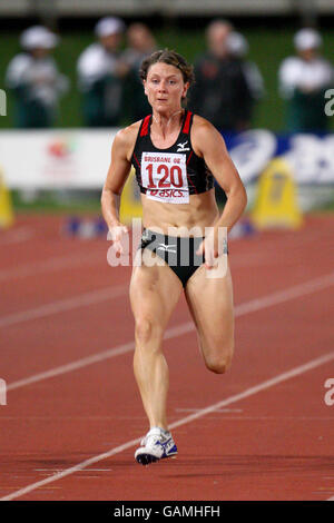 Leichtathletik - 86. Australische Meisterschaften und Olympische Auswahltrials - Queensland Sport & Athletics Center. Fiona Cullen, 100 m Frauen Stockfoto