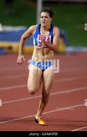 Leichtathletik - 86. Australische Meisterschaften und Olympische Auswahltrials - Queensland Sport & Athletics Center. Laura Verlinden, 100 m Frauen Stockfoto