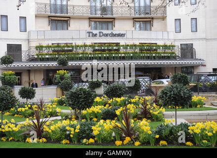 City of London. Das Dorchester Hotel an der Londoner Park Lane. Stockfoto