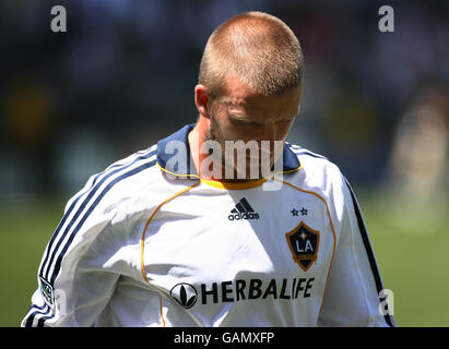 Fußball - Major League Fußball - LA Galaxy / Toronto FC - Home Depot Center. David Beckham VON LA Galaxy zeigt seine Dejektion nach dem Major League Soccer-Spiel im Home Depot Center in Carson, Los Angeles, USA. Stockfoto