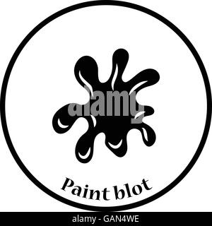 Farbe Fleck Symbol. Dünnen Kreis Design. Vektor-Illustration. Stock Vektor