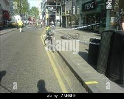 Mann erstochen in der Oxford Street Stockfoto