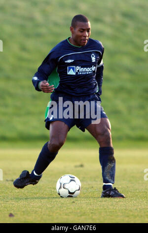 Fußball - freundlich - Nottingham Forest Academy / Korea unter 21 Jahren. Wes Morgan, Nottingham Forest Stockfoto