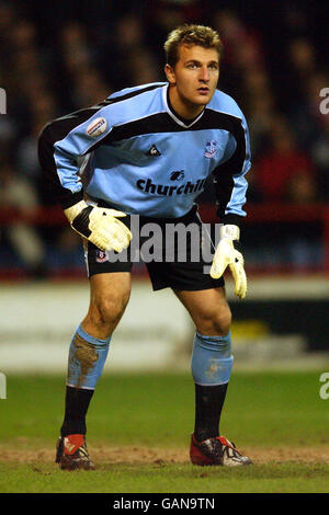 Fußball - Nationwide League Division One - Nottingham Forest / Crystal Palace. Torhüter des Crystal Palace, Cedric Berthelin Stockfoto