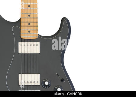 E-Gitarrenkörper isoliert auf weißem Hintergrund. Stockfoto