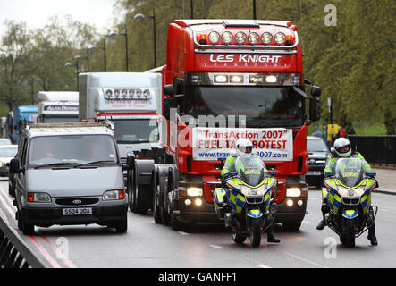 LKW-protest Stockfoto