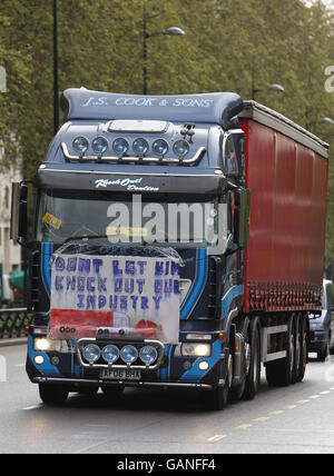 LKW-protest Stockfoto