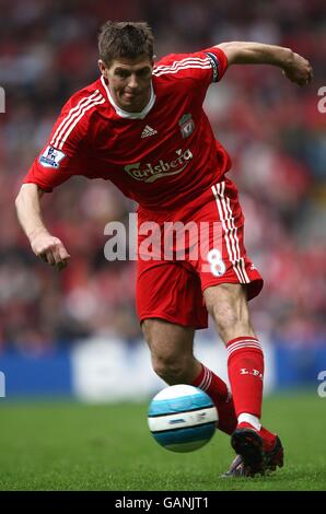 Fußball - Barclays Premier League - Liverpool - Manchester City - Anfield. Steven Gerrard, Liverpool Stockfoto