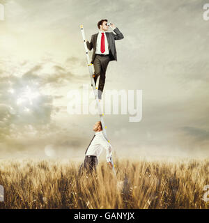 Forschung mit Unterstützung Stockfoto