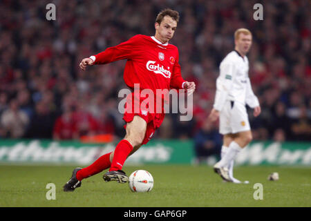 Fußball - Worthington Cup Finale - Liverpool / Manchester United. Dietmar Hamann aus Liverpool Stockfoto