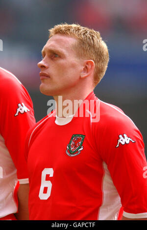 Fußball - Europameisterschaften 2004 Qualifikation - Gruppe neun - Wales / Aserbaidschan. Mark Pembridge, Wales Stockfoto