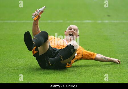 Fußball - Coca-Cola Football League Championship - Play Off - Finale - Hull City gegen Bristol City - Wembley Stadium. Dean Windass von Hull City feiert nach dem Spiel Stockfoto