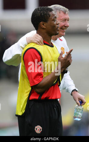 Fußball - UEFA Champions League - Finale - Manchester United gegen Chelsea - Manchester United Training - Luzhniki-Stadion Stockfoto