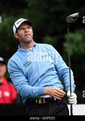 Golf - The Celtic Manor Wales Open 2008 - Round One - The Celtic Manor Resort. Bradley Dredge von Wales während der ersten Runde der Celtic Manor Wales Open 2008 im Celtic Manor Resort, Newport. Stockfoto