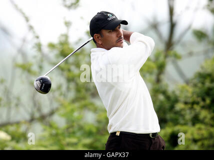 Golf - The Celtic Manor Wales Open 2008 - Round One - The Celtic Manor Resort. Der indische Jeev Milkha Singh während der ersten Runde der Celtic Manor Wales Open 2008 im Celtic Manor Resort, Newport. Stockfoto