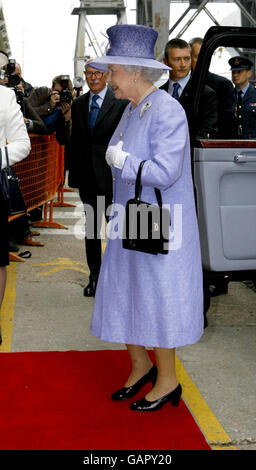 Queen sagt Abschied von QE2 Stockfoto