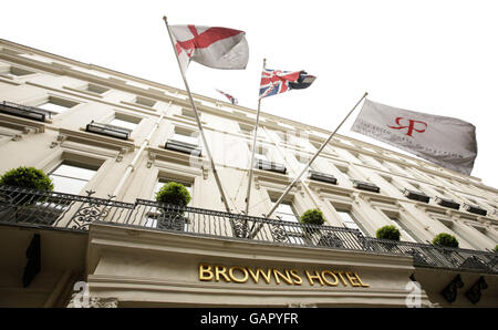 Hotelbestand in London. Browns Hotel in Mayfair, London. Stockfoto