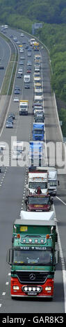 Lastwagenfahrer Kraftstoff protest Stockfoto