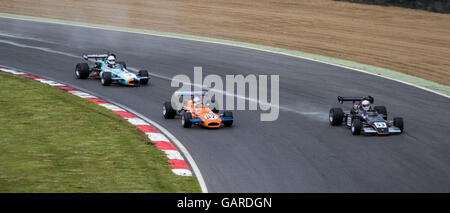 Rennwagen auf der Strecke Brands Hatch, historischen F2 FIA International Series, Legenden von Brands Hatch Superprix Stockfoto