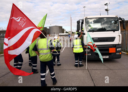 Kraftstoff-Streik Stockfoto