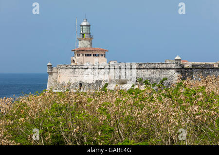 Die Festung und den Leuchtturm El Morro in Havanna, Kuba Stockfoto