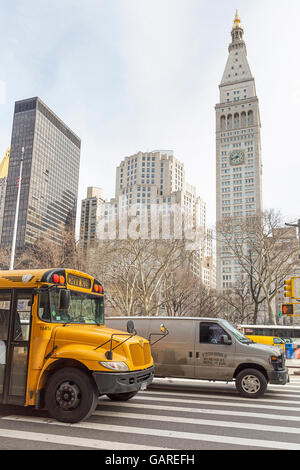 New York, USA - 9 März 2016-Downtown Manhattan. Stockfoto