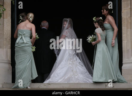 Royalty - Peter Phillips und Herbst Kelly Hochzeit - St.-Georgs Kapelle, Windsor Castle Stockfoto