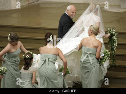 Royalty - Peter Phillips und Herbst Kelly Hochzeit - St.-Georgs Kapelle, Windsor Castle Stockfoto