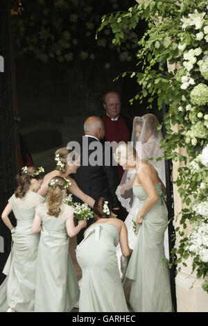 Royalty - Peter Phillips und Herbst Kelly Hochzeit - St.-Georgs Kapelle, Windsor Castle Stockfoto