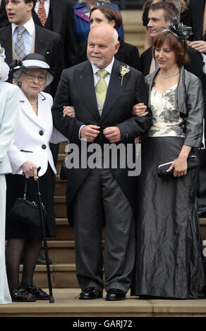 Brian Kelly, Vater von Autumn Kelly, verlässt die St. George's Chapel in Windsor, nach der Heirat seiner Tochter mit Peter Phillips. Stockfoto
