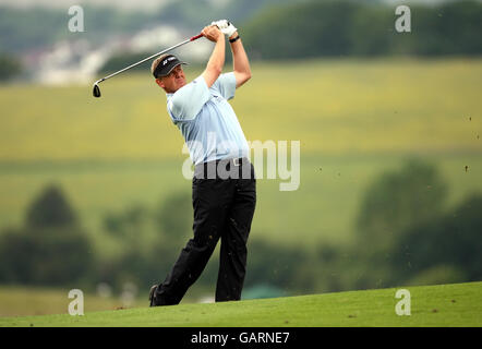 Golf - The Celtic Manor Wales Open 2008 - Runde Zwei - The Celtic Manor Resort. Der schottische Colin Montgomerie während der zweiten Runde der Celtic Manor Wales Open 2008 im Celtic Manor Resort, Newport. Stockfoto