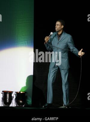DER US-Komiker Chris Rock tritt in der O2 Arena in Greenwich, London auf. Stockfoto