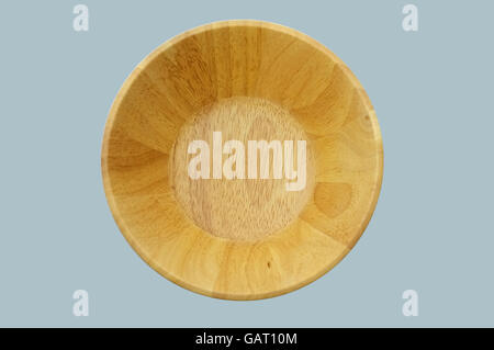 Holzschale in Beige Farbe Stockfoto