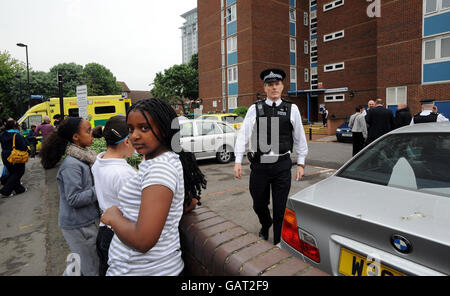 Schulmädchen in London erstochen Stockfoto