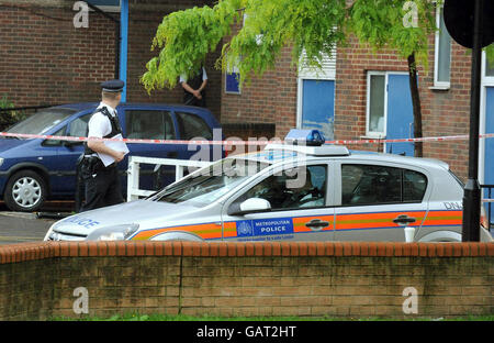 Schulmädchen in London erstochen Stockfoto