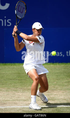 Tennis - The DFS Classic 2008 - Tag sechs - Edgbaston Priory Club. Die neuseeländische Marina Erakovic in Aktion beim Halbfinale während der DFS Classic im Edgbaston Priory Club in Birmingham. Stockfoto