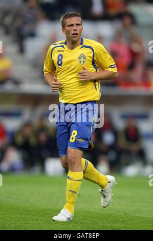 Fußball - UEFA-Europameisterschaft 2008 - Gruppe D - Schweden - Spanien - Tivoli Neu-Stadion. Anders Svensson, Schweden Stockfoto