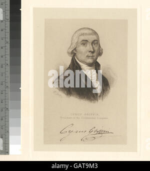 Cyrus Griffin, Präsident des Kontinentalkongresses (b12610172-420401) Stockfoto