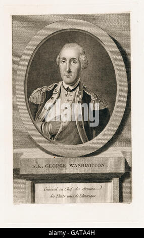 Dies bezieht sich auf eine historische Darstellung von George Washington, bekannt als S. E. George Washington, unter der Registernummer Hades-251027-465429. Das Stück zeigt wahrscheinlich eine symbolische oder stilisierte Darstellung des ersten US-Präsidenten. Stockfoto