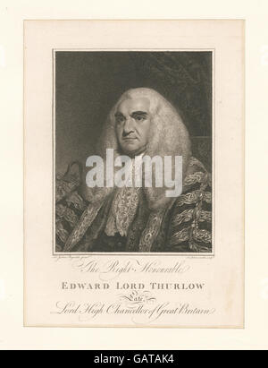 Die Recht ehrenwerten Edward Lord Thurlow, später Lord High Chancellor von Großbritannien (Hades-265515-478642) Stockfoto