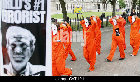 Amnestie internationale demonstration Stockfoto