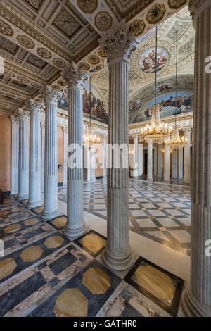 Rom. Italien. Villa Torlonia, Festsaal des Casino Nobile. Stockfoto