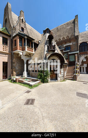 Rom. Italien. Casina Delle Civette (Haus der Eulen), auf dem Gelände der Villa Torlonia. Stockfoto