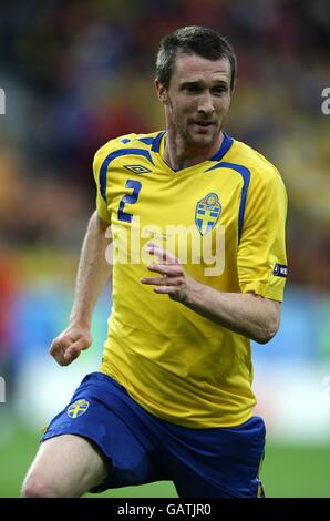 Fußball - UEFA-Europameisterschaft 2008 - Gruppe D - Schweden - Spanien - Tivoli Neu-Stadion. Mikael Nilsson, Schweden Stockfoto