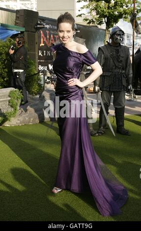 Anna Popplewell kommt zur Vorführung von The Chronicles of Narnia: Prince Caspian in der O2 Arena in London. Stockfoto