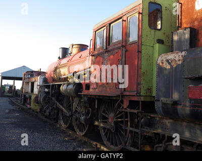 Warten auf Wiederherstellung der Lincs Wolds Railway Dampflok Ostern 2014 Stockfoto