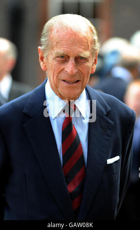 Der Herzog von Edinburgh im Royal Hospital in Chelsea West London, heute Nachmittag. Stockfoto